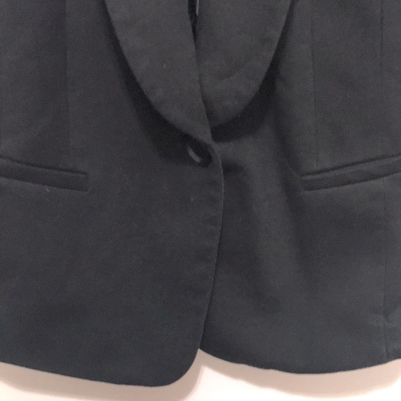 GIBSON womens black one button stretchy blazer size Small 3/4 sleeve - Picture 3 of 13